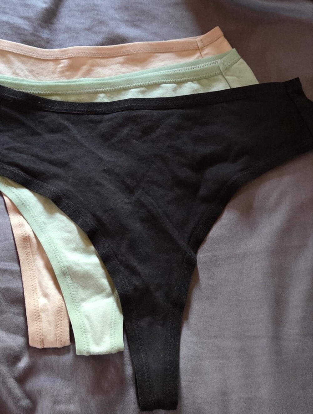 NWOT- Pact Organic- Cotton Bikini Briefs - Black, Mint, Cream